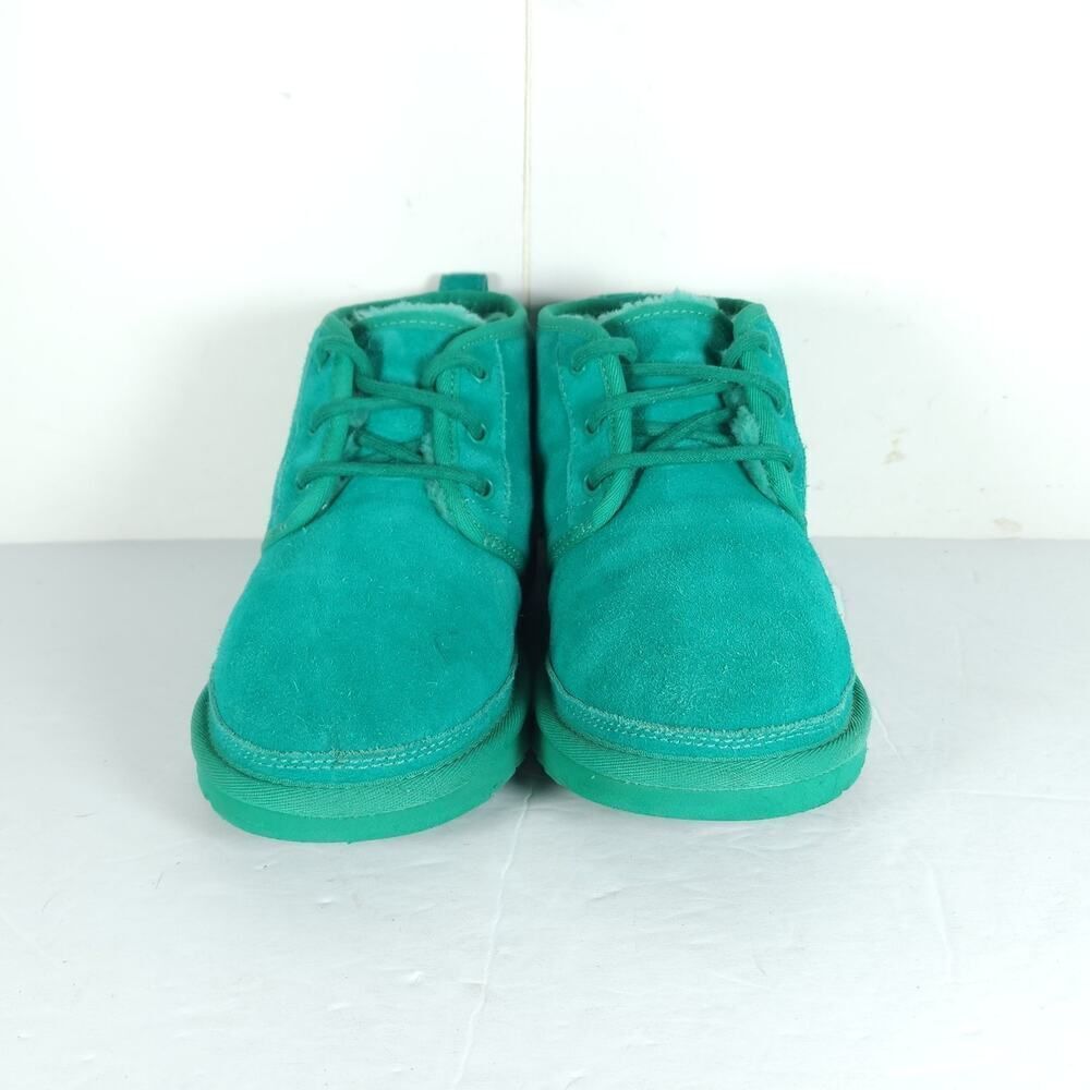 UGG Women's Neumel US 6 Green Suede Sheepskin Lined Lace Up Ankle Chukka Boots - Picture 3 of 16